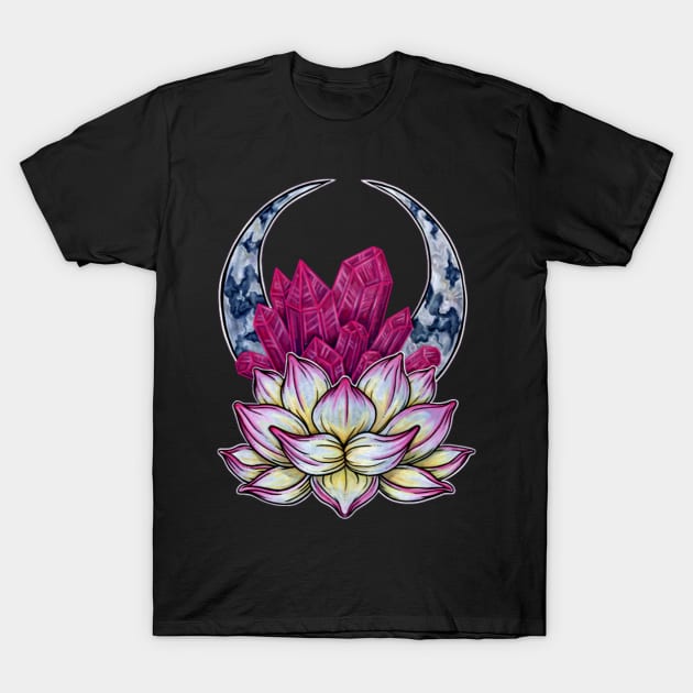 Crystal Lotus T-Shirt by Wild Skullflower